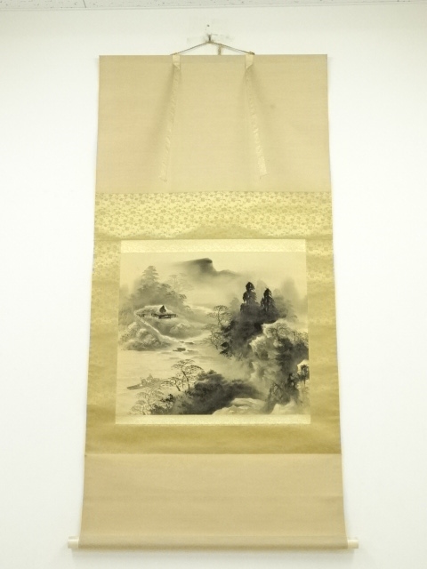 JAPANESE HANGING SCROLL / HAND PAINTED / LANDSCAPE